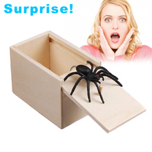 1 шт., новинка, сюрприз, животные, паук, деревянная шуточка, паук, коробка, чехол, шутка, реалистичный сюрприз, кляп, игрушка, практичный, смешной, JokeNSV775 2024 - купить недорого