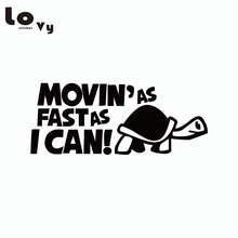 "MOVIN'AS FAST AS I CAN" Автомобильный стикер мультфильм животных виниловая наклейка автомобиля 2024 - купить недорого