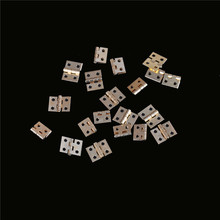 20pcs Cabinet Door Hinges With Nails Brass Plated Mini Hinge Small Decorative Jewelry Wooden Box Furniture Accessories 8mm*10mm 2024 - buy cheap