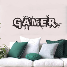 Pegatina para pared con patrón de grietas para Gamer, papel tapiz para habitación de niños, Fondo de dormitorio, pegatinas de decoración del hogar, Mural, calcomanías 2024 - compra barato