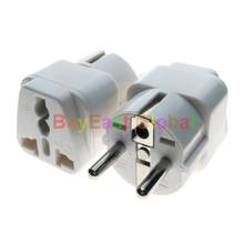 Universal to Schuko German French Korea Russia EU Electrical Plug Adapter AC100~250V 10A  White Color 2024 - buy cheap