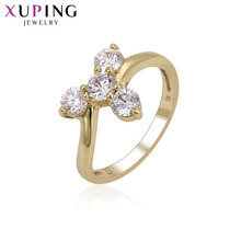 Xuping Fashion Popular Design Charm Style for Women Light Yellow Gold Color Plated Rings for Valentine's Day 14215 2024 - buy cheap