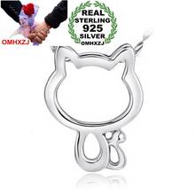 OMHXZJ Wholesale jewelry lovely cat buffing woman fashion star 925 sterling silver NO Chain Necklace kpop pendant Charms PE25 2024 - buy cheap