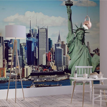 3D Statue of Liberty American City Construction Backside Wallpaper Murals Printed Photo Wall Mural Paper Rolls Contact Paper 2024 - buy cheap