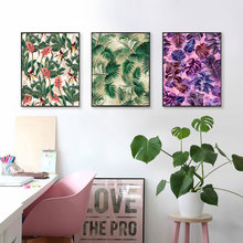 Flor pintura da lona parede arte cartaz nórdico floral impressão escandinavo decoração imagem para sala de estar decoração casa sem moldura 2024 - compre barato