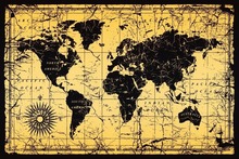 Home Decor World Map-Silk Art Poster Wall Sticker Decoration Gift 2024 - buy cheap