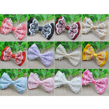 20 pcs Mix lace satin ribbon flower bows party crafts wedding appliques A48 2024 - buy cheap