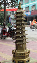 Бронзовое украшение, Чистая латунь, хорошее значение, Lucky 23 ", символ храма, чистая медь и бронза, буддизмская пагода, Stupa Tope статуя 2024 - купить недорого