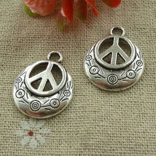 150 pieces tibetan silver peace symbol charms 24x20mm #3041 2024 - buy cheap
