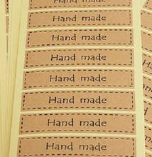 Handmade Label 160pcs/lot 7*1.5cm Vintage Stickers Kraft Label Sticker DIY Hand Made For Gift Cake Baking Sealing Hang tag 2024 - buy cheap