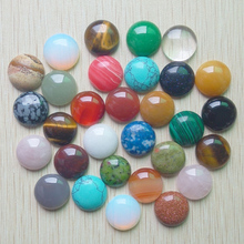 Wholesale 30pcs/lot  fashion good quality natural stone mixed round cabochon 18mm beads for Jewelry making free shipping 2024 - buy cheap