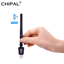 CHIPAL Mini 300Mbps Wireless Wifi Adapter USB Wifi Receiver 2dB Antenna Lan Network Card 802.11n/b/g High Speed Wifi Adaptador 2024 - buy cheap
