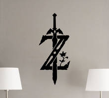 Zelda Wall Decal Legend Of Zelda Poster Sign Emblem Vinyl Sticker Z Logo Master Sword Movie Decals Home Decor Living Room G150 2024 - buy cheap