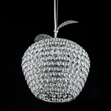 Luminária pendente de cristal em aço inoxidável, lustre moderno em led com brilho para o quarto, restaurante 2024 - compre barato