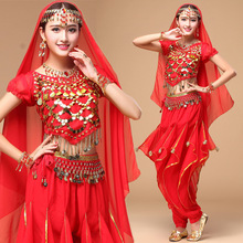 Traje de dança do ventre feminino, vestido de dança indiano em bollywood oriental sexy para mulheres, roupa plus size, 2022 2024 - compre barato