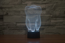 Teeth Type 3D Led Lamp Dental Creative gift Colorful 3D Tooth Gradient Light Dental Clinic Artwork Artware Night Teeth Shape 2024 - buy cheap