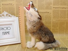 Simulation wolf polyethylene&furs wolf model funny gift about 20cmx13cmx23cm 2024 - buy cheap