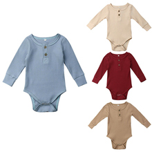4 цвета; Одежда для малышей; Хлопковый комбинезон с длинными рукавами для новорожденных мальчиков и девочек; Качественная одежда; Осенняя одежда для маленьких девочек 2024 - купить недорого