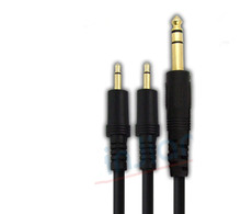 gold-plated 6.35 6.5 double track to two Mono 3.5 Audio line cable Audio and video signal lines 2024 - buy cheap