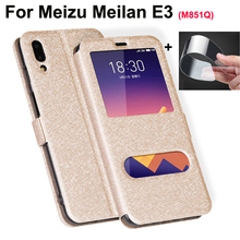 Open window capas For Meizu meilan E3 Case Cover Luxury PU Leather Flip back Cover For Meizu meilan E3 M851Q shell phone coque 2024 - buy cheap