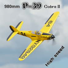 FMS RC Airplane Plane 980mm 0.98m P39 P-39 Cobra II 6CH with Retracts PNP High Speed Racing Racer Hobby Model Aircraft Avion 2024 - buy cheap