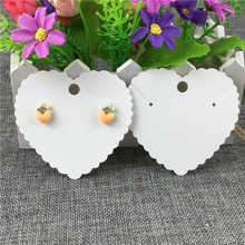 Cartón para collar con forma de corazón papel Kraft tres colores accesorios de joyería de mujer de moda tarjetas 7,2x7,6 cm 100 unids/lote 2024 - compra barato