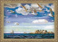 oneroom   14/16/27/28/18   Top Quality lovely beautiful counted cross stitch kit fly swan swans bird sea 2024 - buy cheap