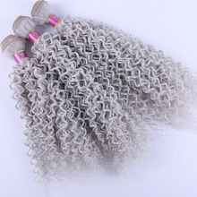 ANGIE Color Grey Kinky Curly hair Weave high temperature synthetic hair extension For Women 2024 - buy cheap