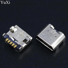 YuXi-Conector Micro mini USB para LG, Conector de reparación de enchufe de base de puerto de carga VS950, V500, V400, F100, 10 unids/lote, nuevo 2024 - compra barato