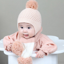 Winter Knitted Baby Girl Hat Cute Pompom Warm Baby Hat Cap Beanies Protect Ears Children Kids Hat casquette enfant 2024 - compre barato