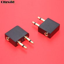 cltgxdd 3.5mm 2 male Mono to 3.5mm 1 female Stereo Ear Audio Adapter Jack to Air Aircraft Airline Airplane for Headset Headphone 2024 - buy cheap