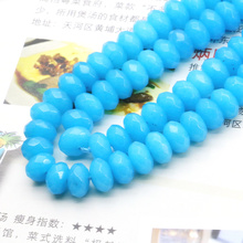 Hot 5x8mm chalcedony faceted blue abacus shaped loose beads 15" 2pc/lot fashion jewelry making  Wholesale retail 2024 - buy cheap