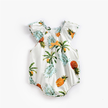 Macacão infantil de alta qualidade, roupa de macacão fofo com estampa de abacaxi frutas para meninas 2024 - compre barato