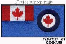 Canadian Air Command Flag 3"wide embroidery patch  for red and blue/circle patch/the leaves 2024 - buy cheap