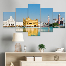 HD Printed Canvas Pictures 5 Panel Muslim Islam Building Frame Wall Art Painting Building Fashion For Living Room Decor Posters 2024 - buy cheap