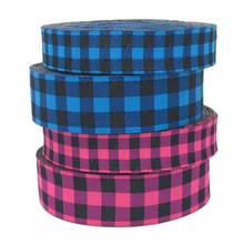 ZERZEEMOOY 2017 NEW 5/8" 16mm and 7/8" 22mm 10y/lots Polyester Woven Jacquard Ribbon For Dog Collar Blue and pink plaid 2024 - buy cheap