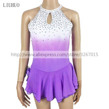 LIUHUO Women Girl Performance Ballet Gymnastics Competition Leotard Ice Figure Skating Dress Dance Sleeveless Purple Costume Kid 2024 - buy cheap