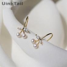 Uini-Tail new 925 sterling silver original design cherry earrings temperament pearl personality delicate earrings wild GN219 2024 - buy cheap