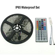 DC12V IP65 Waterproof 5050 60Leds/M RGB Led Strip + 44key Mini IR Remote Controller / Single Color Without Controller 2024 - buy cheap