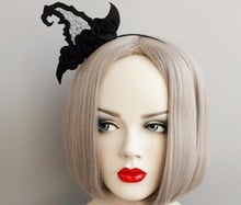 Diadema con gorro de bruja para niña y mujer, diadema creativa para Halloween, accesorios para el cabello 2024 - compra barato