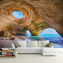 Custom Any Size 3D Mural Wallpaper Beach Reef Cave Living Room Bedroom Sofa Background Photo Wallpaper Roll Papel De Parede 3D 2024 - buy cheap