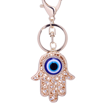 Creative keychain Fashion Rhinestone Hand eye Metal Key Chains Ring Holder Charm Crystal Palm Keyring Purse Pendant jewelry R004 2024 - buy cheap