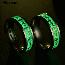 Maxmoon светится в темноте кольцо из нержавеющей стали, светящееся кольцо паука для мужчин, персонализированное светящееся обручальное кольцо для мужчин 2024 - купить недорого