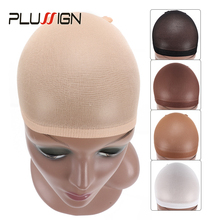 Plussign 10Pcs Wholesale Stocking Wig Cap For Wigs Brown Beige High Quality Wig Cap Elastic Liner Mesh Caps For Making Wigs 2024 - buy cheap