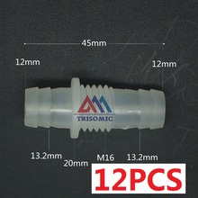 Conector reductor directo de 12 mm-m16-12 mm, conector reductor de púas de ajuste de plástico, Material métrico PP, 12 unidades 2024 - compra barato