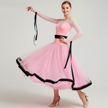 pink women ballroom dress competition standard dresses spanish costume  dance wear ballroom waltz dress fringe dancing clothes 2024 - buy cheap