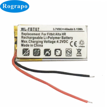 New Li-ion Polymer 40mAh Replacement Battery For Fitbit Alta HR AltaHR Batteries Accumulator 2-wire 2024 - buy cheap