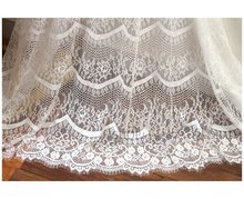 GLace 3M/Lot new European style eyelash lace fabric DIY craft wedding hem dress decoration car bone fabric TX582 2024 - buy cheap