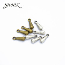 YuenZ 30pcs Antique Metal Charms Tibetan Silver Plated Bronze Drop shape Pendants Bracelet Necklace Jewelry Making 13*4mm B135 2024 - buy cheap