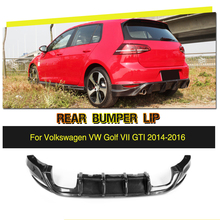 Estilo do carro De Fibra De Carbono/PU Lábio Difusor Traseiro Bumper Guard para VW Golf VII 7 MK7 Padrão e GTI bumper 2014-2016 2024 - compre barato